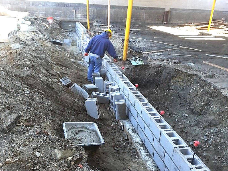 Galizia Masonry - Commecial concrete foundation